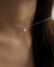 ODELET銀色鑽石吊墜項鍊