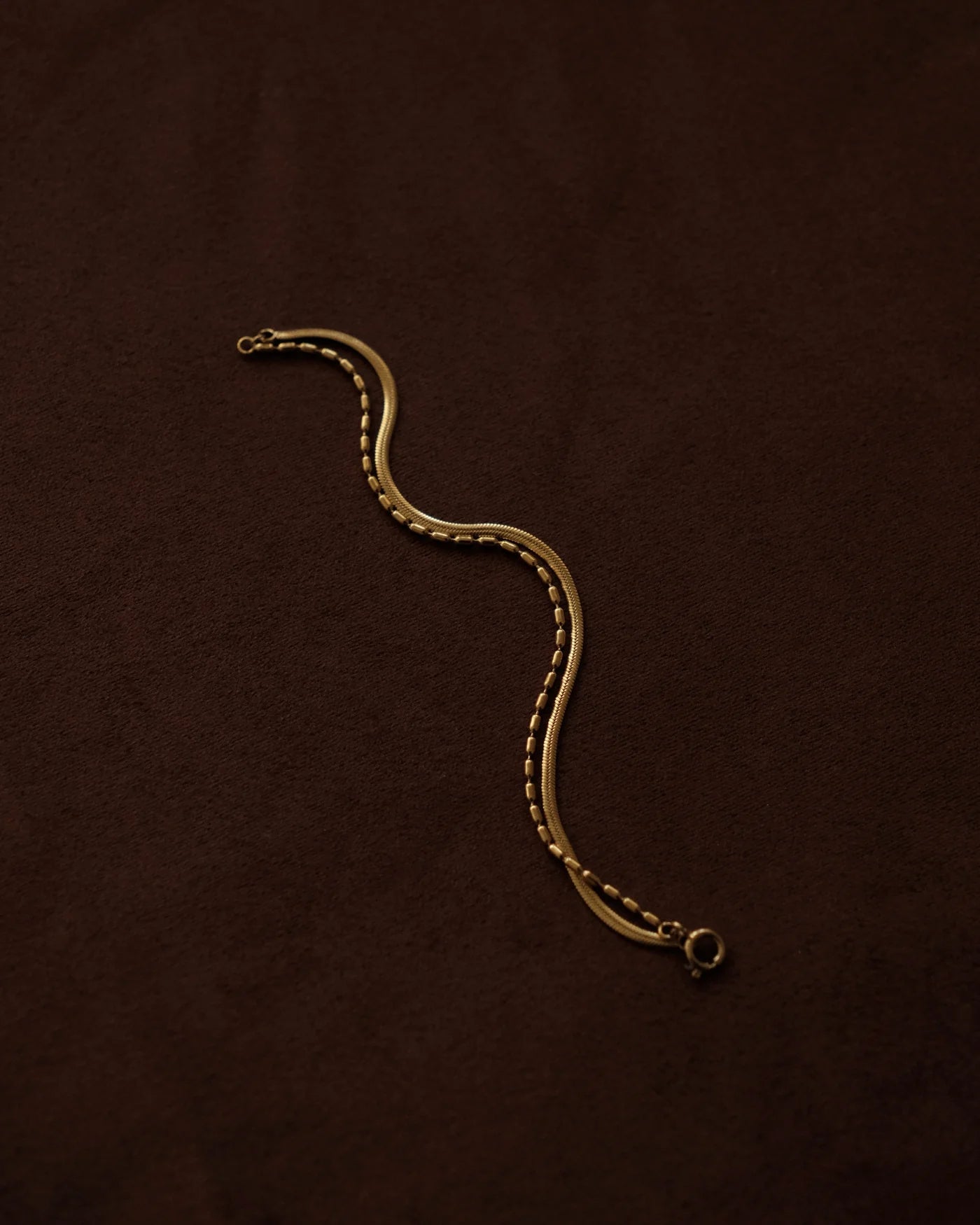 HAILEY金色多層蛇形串珠手鍊