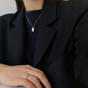 金色長方形復古項鍊