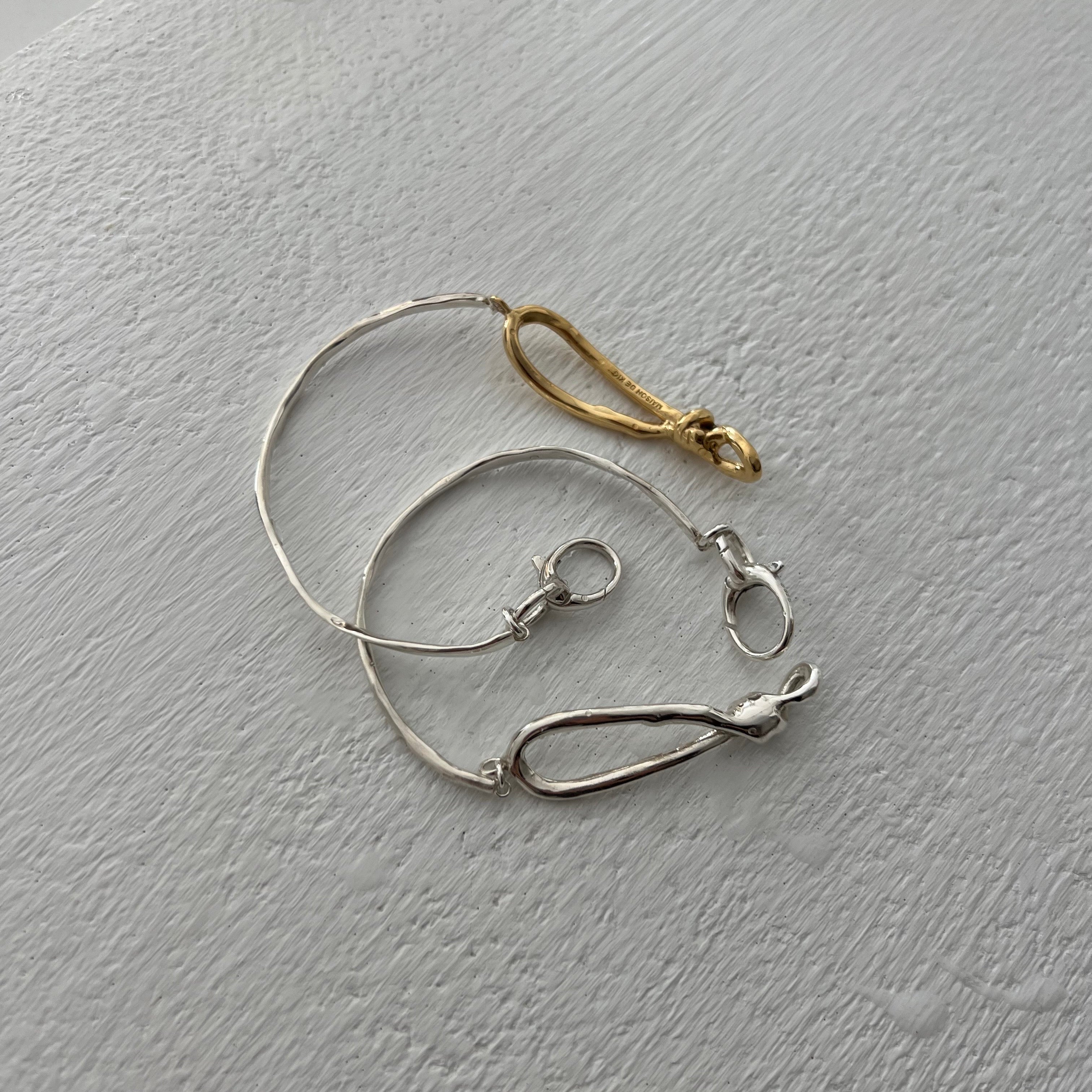 金銀雙色扭轉式手鐲