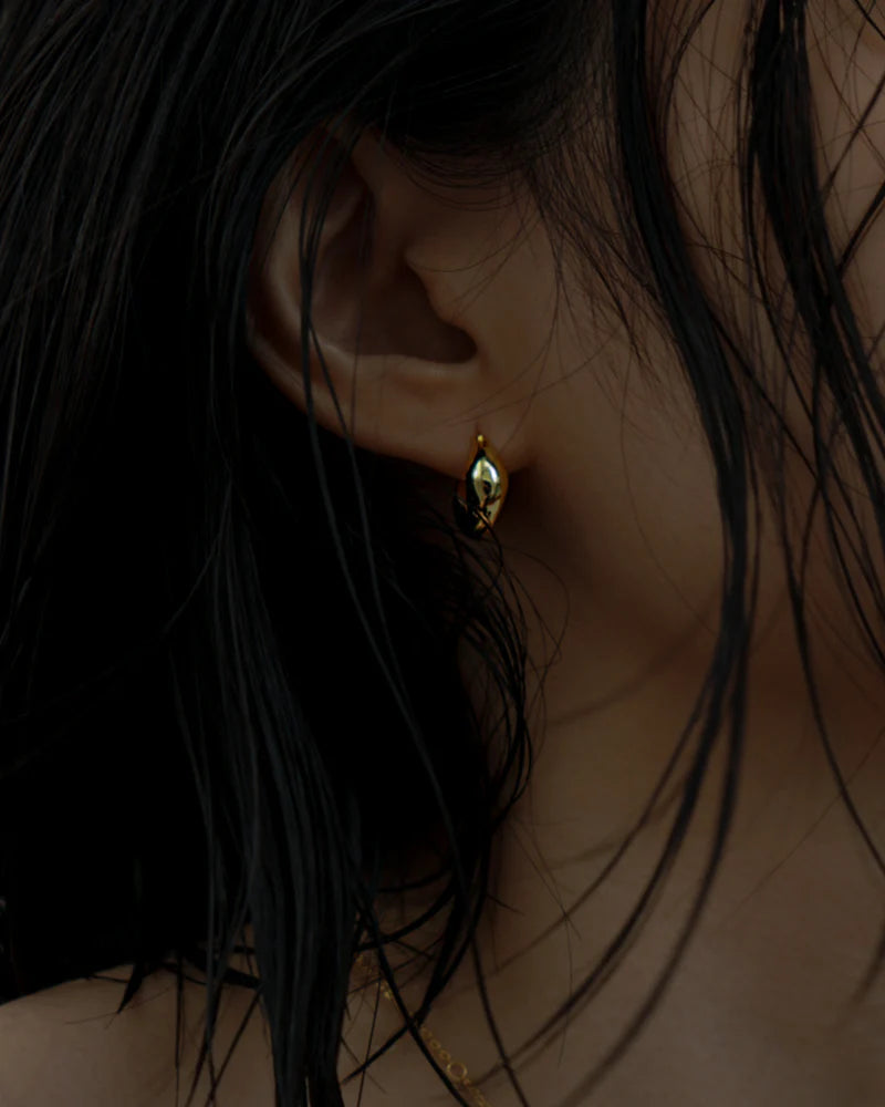 ANJA金色迷你圓環耳環