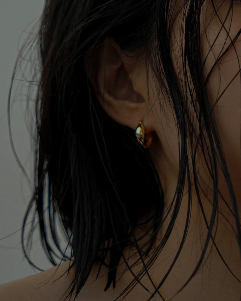 ANJA金色迷你圓環耳環