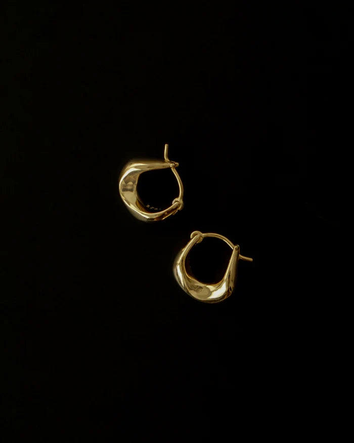 ANJA金色迷你圓環耳環