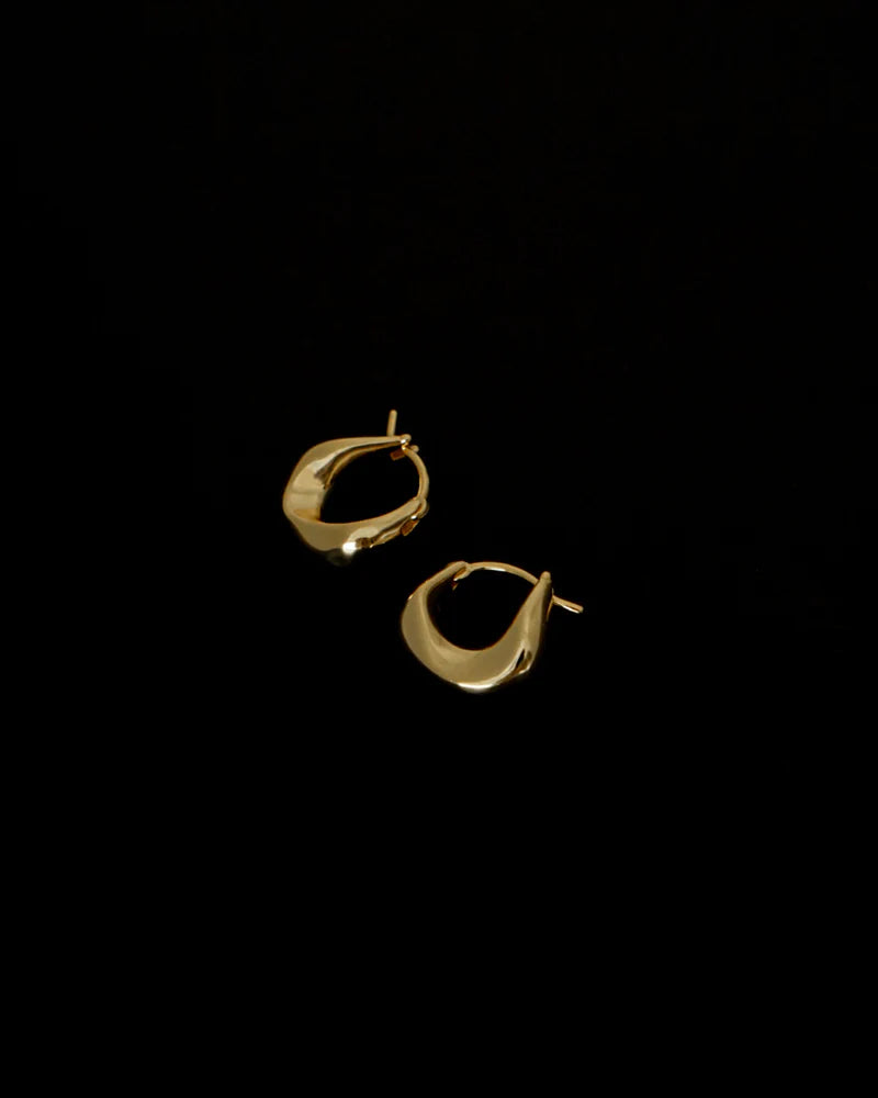 ANJA金色迷你圓環耳環