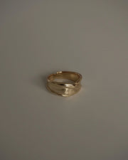 LUTZA金色扭轉式開口戒指