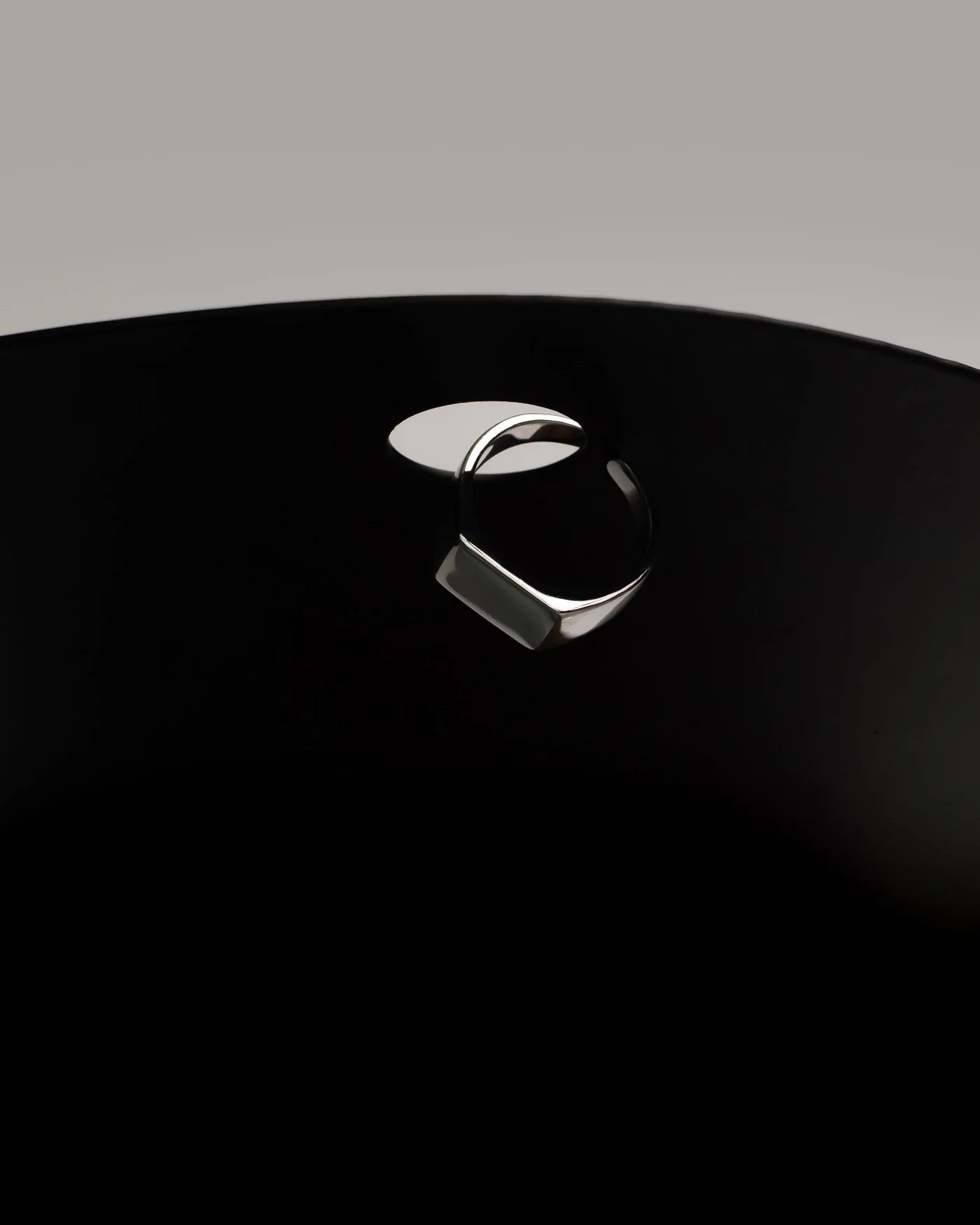 STELIA銀色印章開口戒指